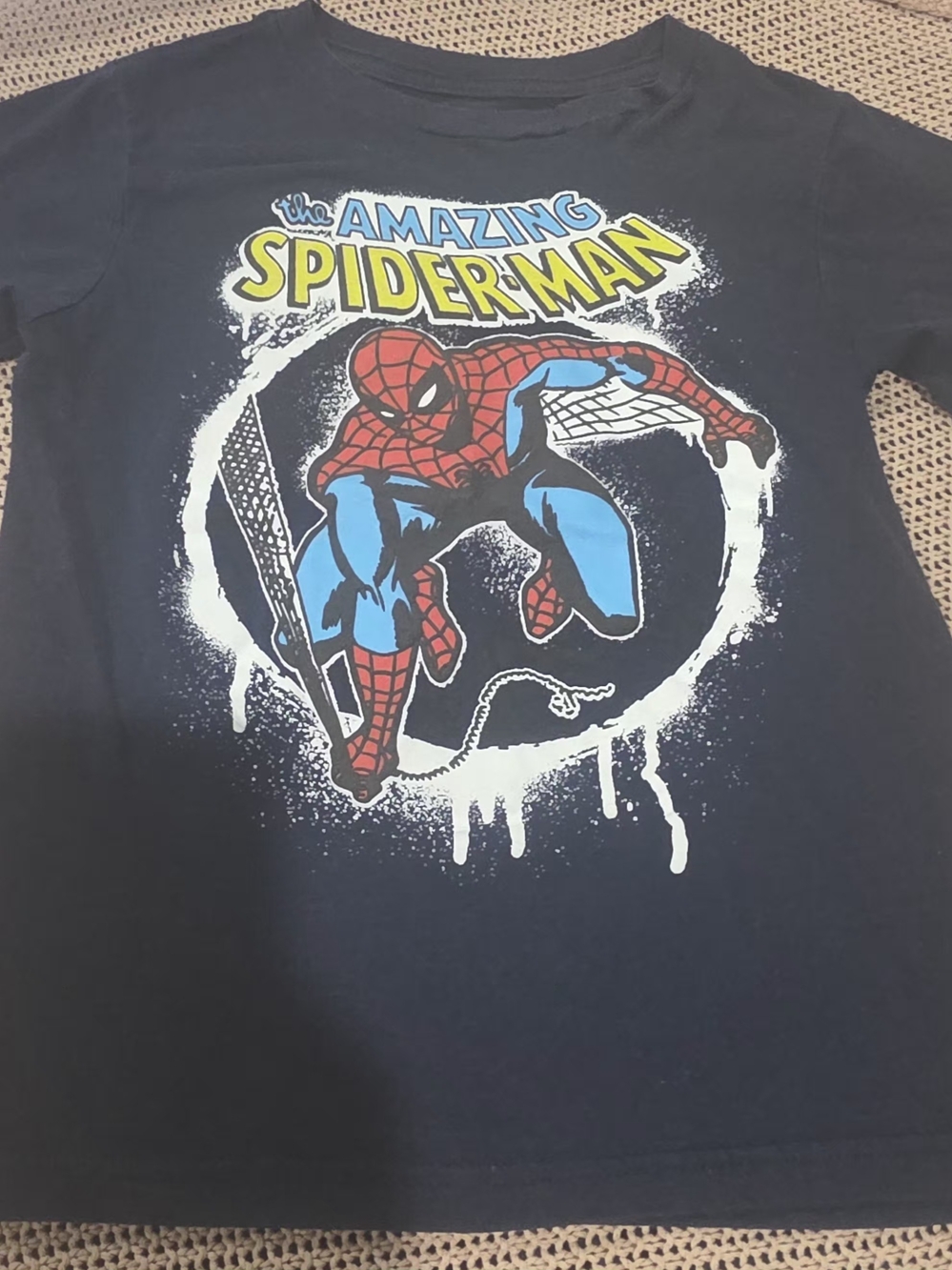 The Amazing Spider-Man Graphic Tee - Navy with Red & Blue